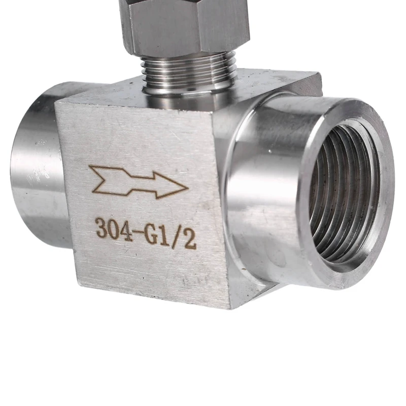 Válvula de aguja de cierre de Control de flujo de acero inoxidable, rosca hembra igual a BSP SS 304