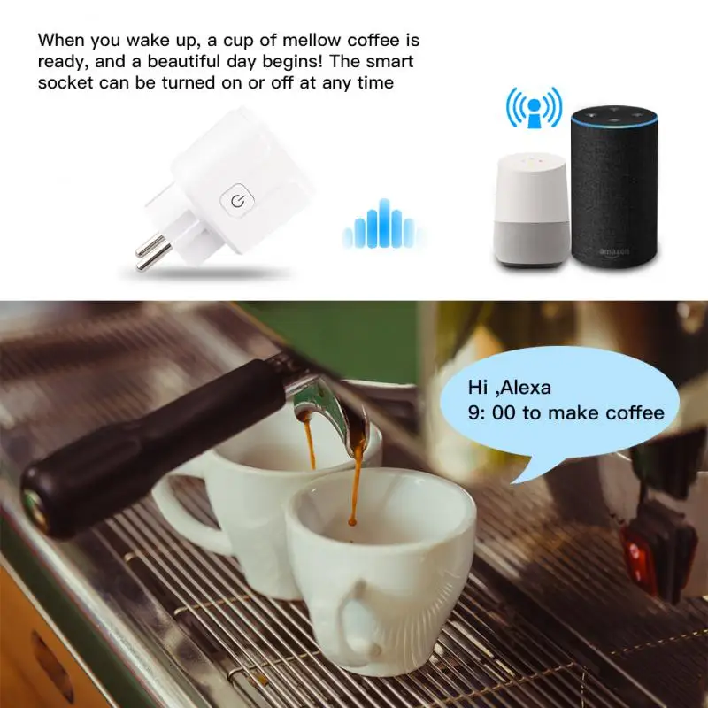 EU Apple Homekit Smart Socket WiFi Electrical Outlets Plug Smart Home Automation Siri Voice Control Works With Alexa Google Home