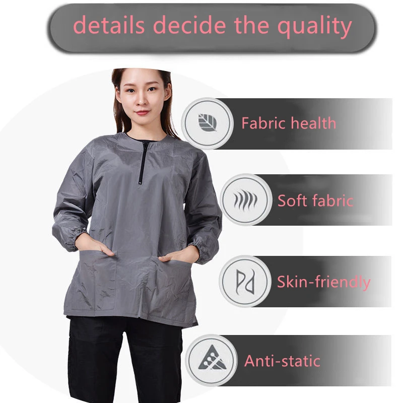 Long Sleeve Pet Dog Grooming Work Clothes Waterproof Pet Shop Uniforms Hair Salon Hairdresser Robe Anti Hair Anti Static Y0522