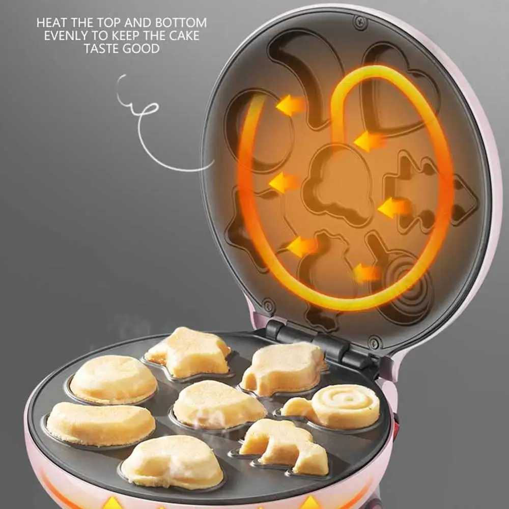 Máquina de pastel de DGJ-A06E1 para el hogar, máquina de gofres multifunción pequeña para hornear pasteles de huevo