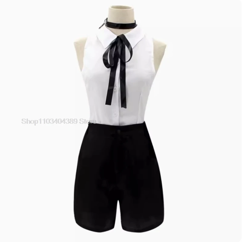 Makima Anime Cosplay Costume para Homem e Mulher, Uniforme, Peruca, Trincheira, Camisa, Gravata, Calças, Fatos, Halloween, Homem Motosserra