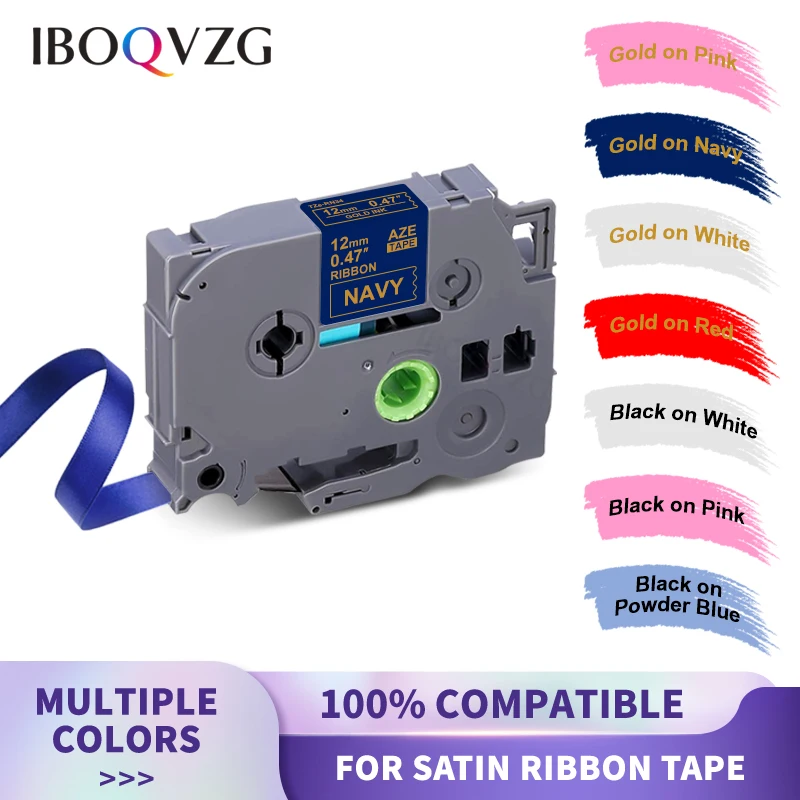 

IBOQVZG Tze-R231 Satin Ribbon Tapes compatible Brother p-touch printers tze-RE34 tze-RN34 tze-RW34 tze-RG34 TZE R231 for pt-d200