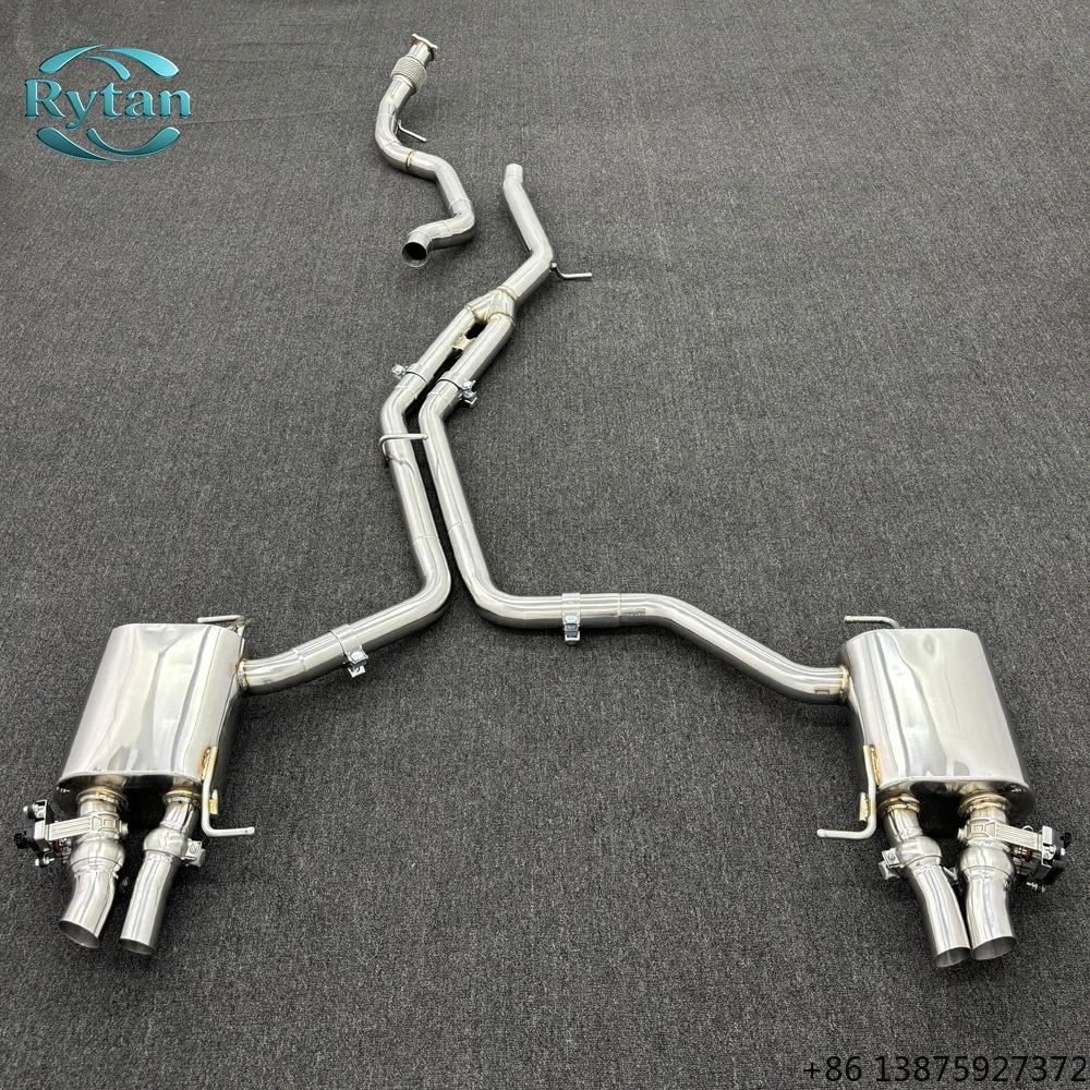 

Rytan Valved 304 Stainless Steel Valvetronic Exhaust Pipe System Catback for Aud C8 A6 A7 2.0T With Front Pipe