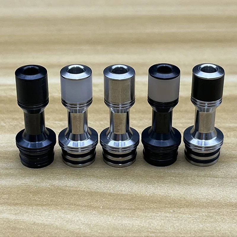 Il più nuovo 415 Long drip tip 510 thread 316ss pom peek bocchino 3mm vape tips per RDA RBA RTA tank atomizzatori accessorio E-cigs
