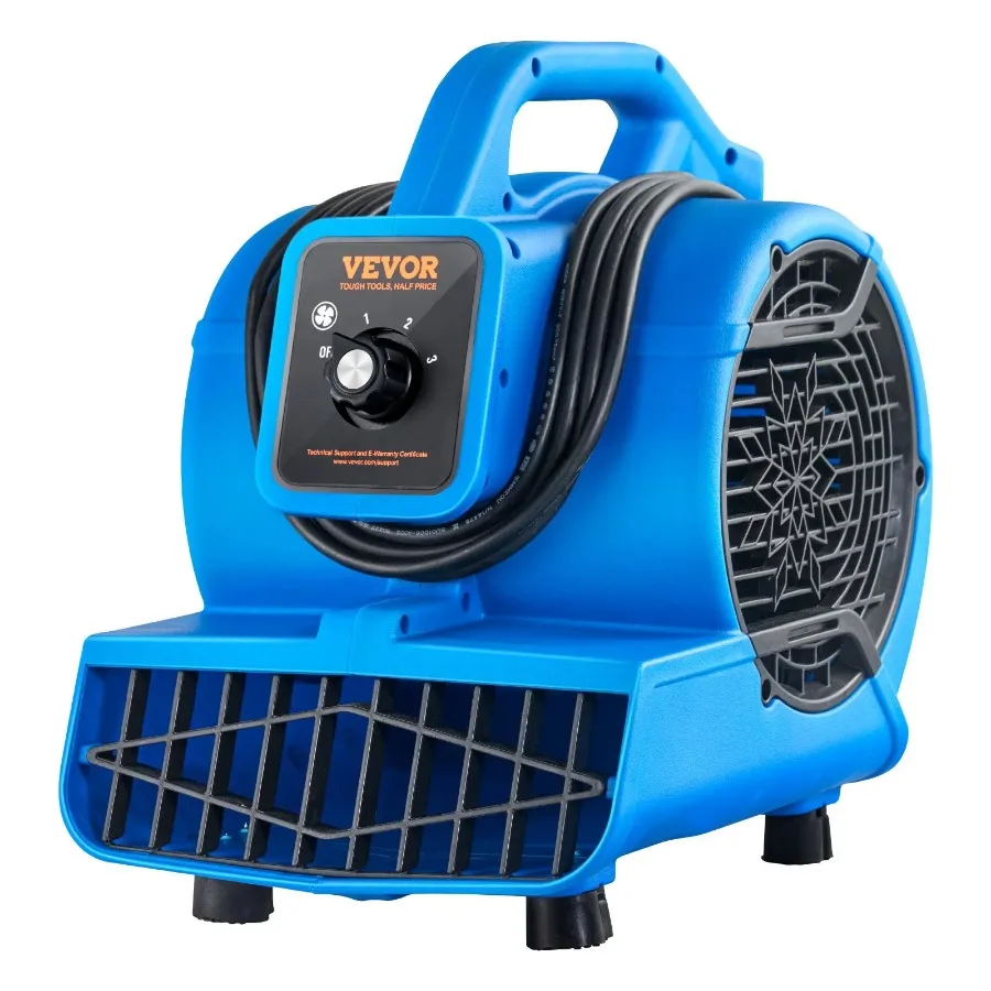 

Floor Blower 1360 RPM 600 CFM Air Mover with 4 Blowing Angles 3-Speeds