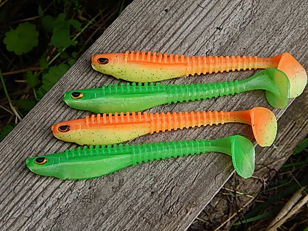 ESFISHING Fishing lure Nasty Shad 100mm T Tail Swimbait Pesca Artificial Silicone Soft Baits For Pike Bass perch