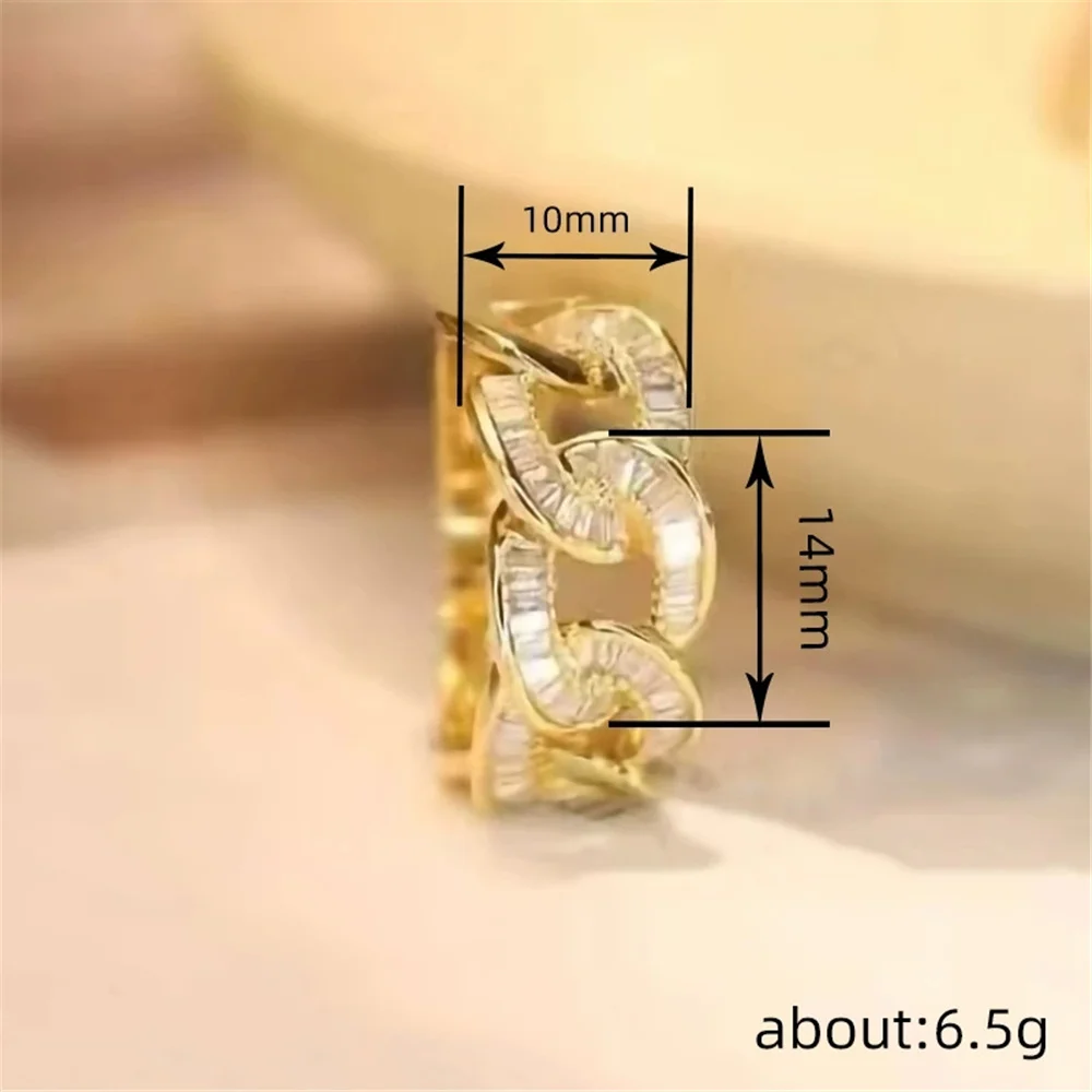 الفاخرة الإناث الذهب الأصفر اللون الأبيض الزركون حجر مجوهرات الزفاف وعد الحب خواتم الخطبة للنساء #5