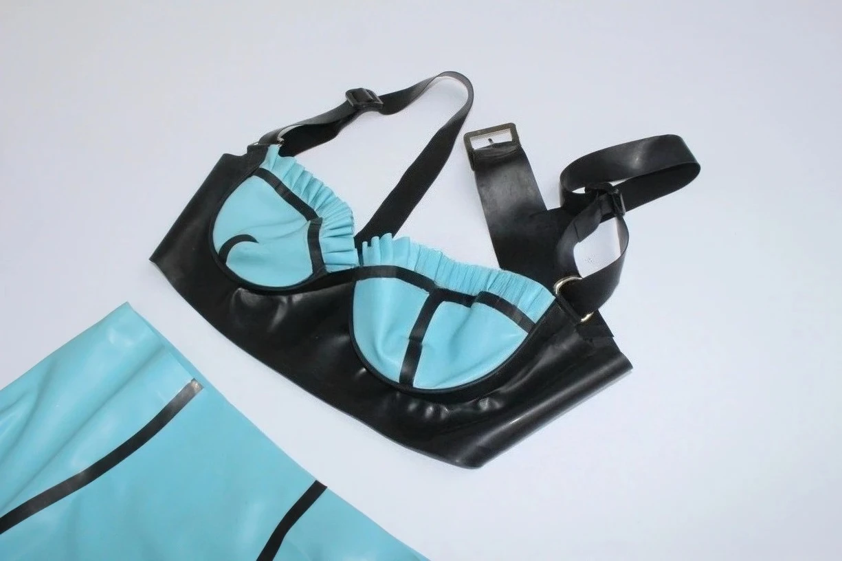 

Женское сексуальное латексное платье по индивидуальному заказу с бюстгальтером, клубная одежда ручной работы, натуральный 100% каучук, косплей