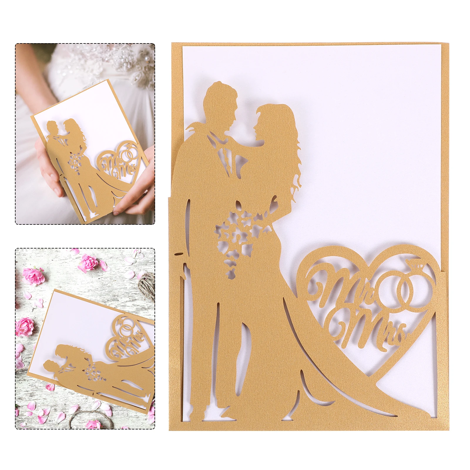 

Invitation Cover Wedding Cards Eco Friendly Paper Hollow Design Party Stationery Greeting Cards Proper Size Invitations