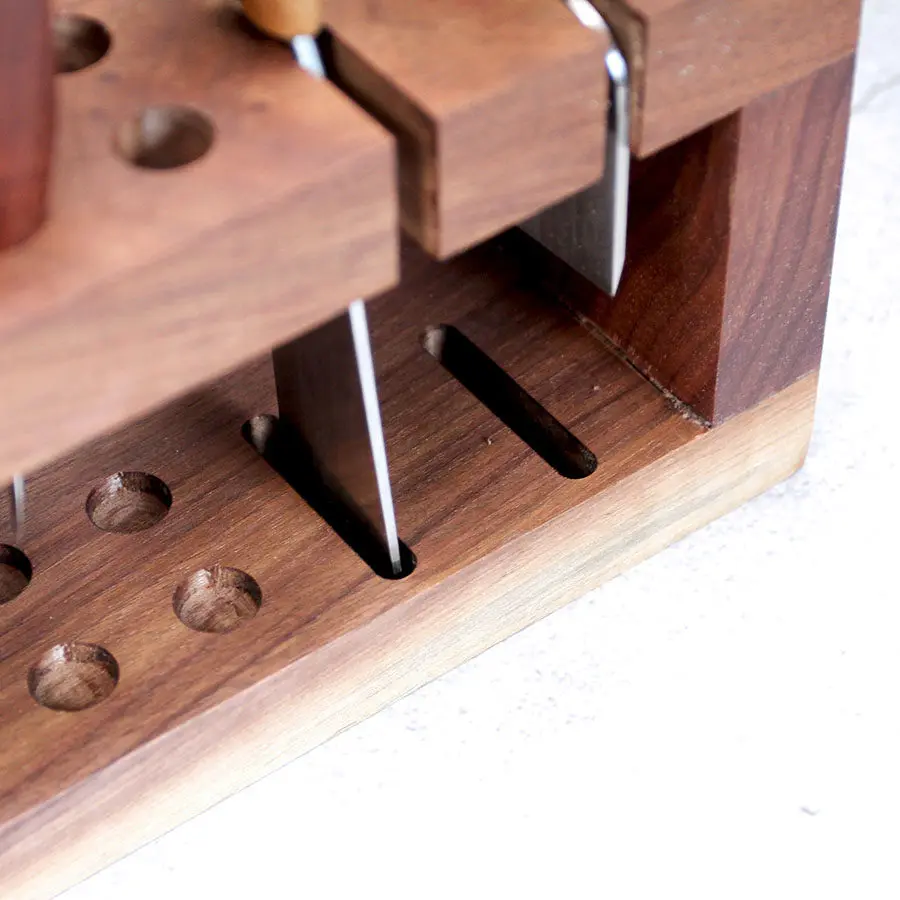 Walnut Tool Rack Tool Storage Handmade Leather Goods Solid Wood