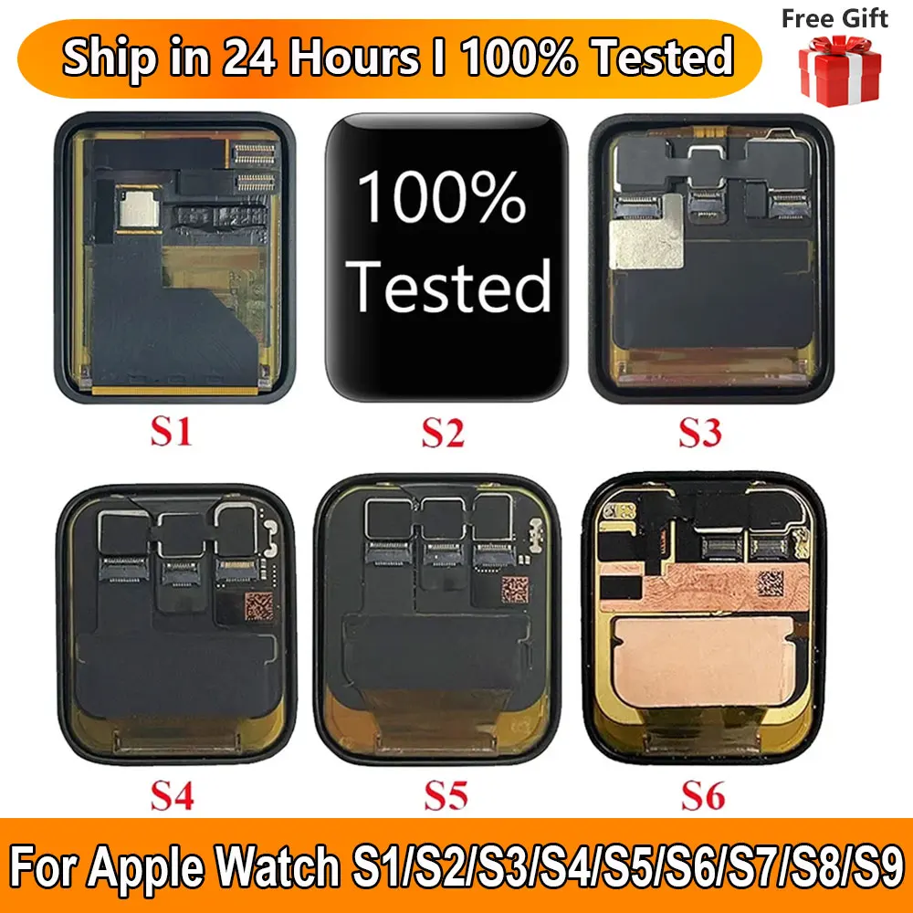 

For Apple Watch S1/2/3/4/5/6/7/8 LCD Display Touch Digitizer Pantalla For Apple Watch Ultra 2 Series 9 41mm Screen Replacement