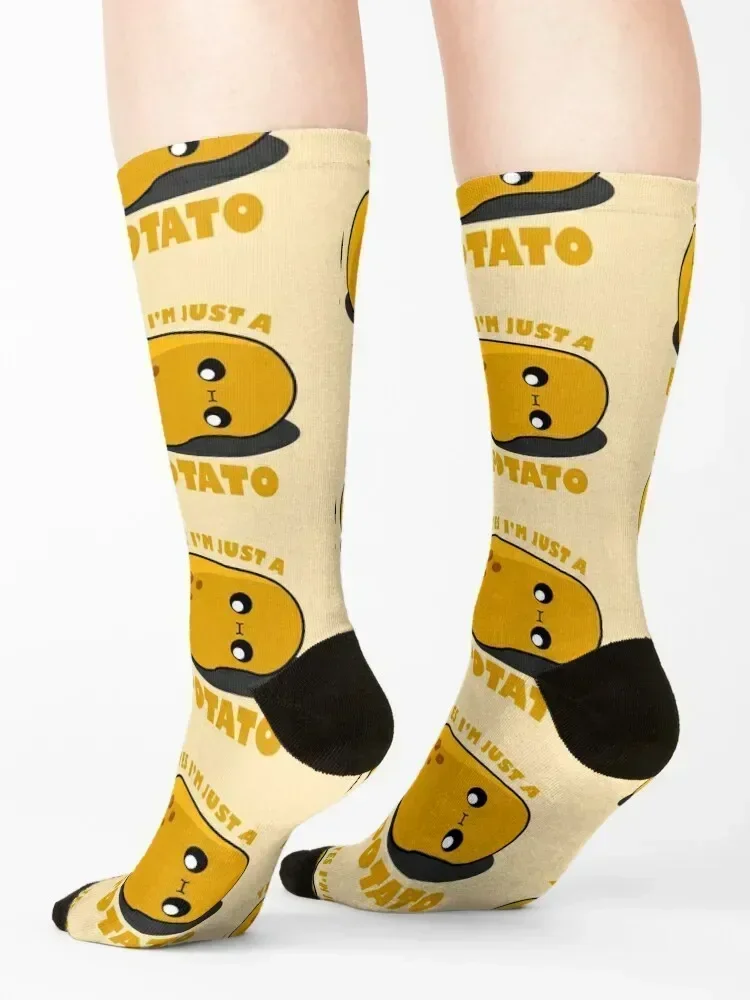 Cute Cartoon Potato || Yes I'm Just a Potato || Kawai Socks Lots luxury floral football Boy Child Socks Women's