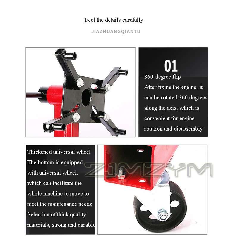 Engine Maintenance Turnover Frame Rotating Support Automotive Heavy Duty Gearbox Disassembly And Flipping Table Maintenance Tool