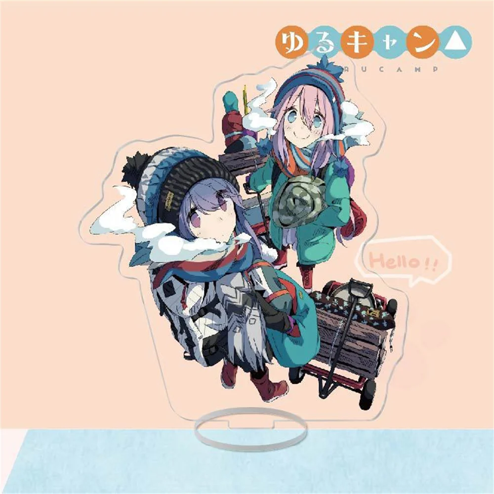 Anime Fans Gifts Camp Yuru HD Character Acrylic Stand Shima Rin Nadeshiko Kagamihara 15CM Desktop Ornaments Collection Series