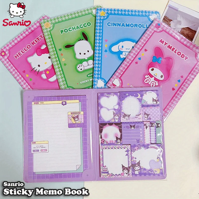 Kawaii Sanrio Hello Kitty Convenience Book Mymelody Kuromi Cinnamoroll Note Book Cute Paste Notepad Student Office Stationery