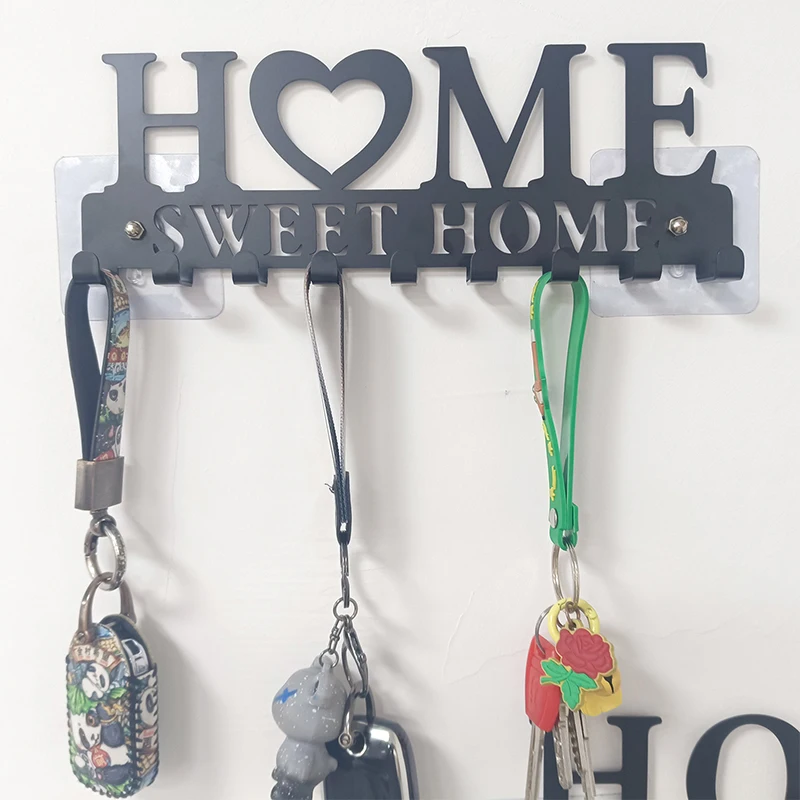 1PC Wall Mounted Sweet Home Decorative Key Holder, Key Wall Hook, Creative Key Holder For Front Door