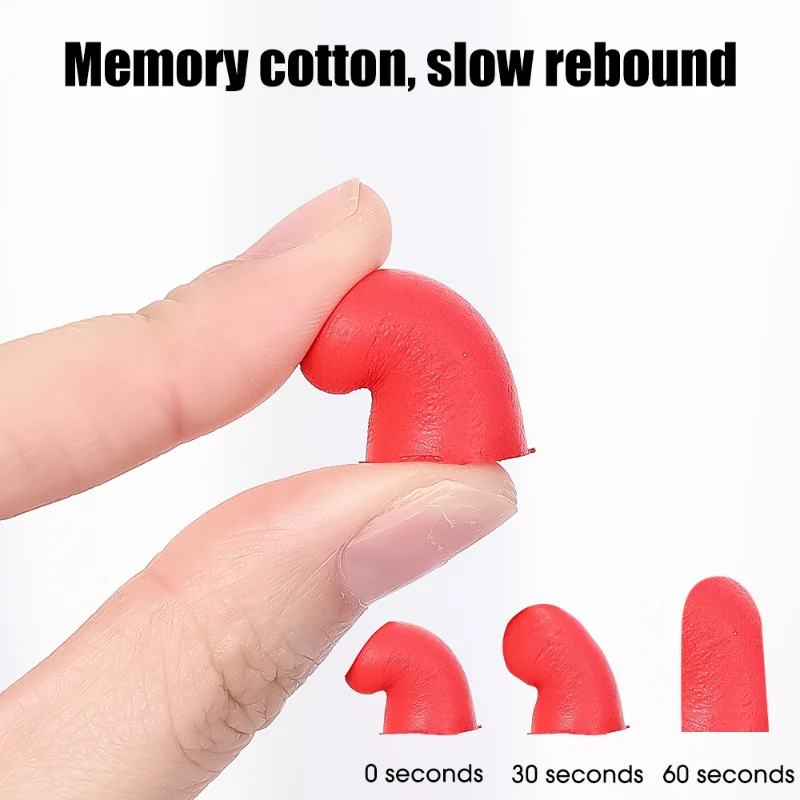 1/8Pair Anti-Noise Sleeping Ear Plug Earplugs for Sleep Snore-Proof Soft Sponge Soundproof Ear Protection Noise Reduction Eartip