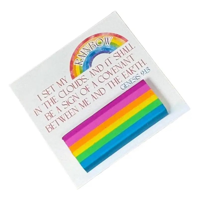 Bible Verse Erasers Rainbow Pencil Eraser With Bible Verse Colorful Easter Basket Stuffers Cute Stationery Classroom Prizes