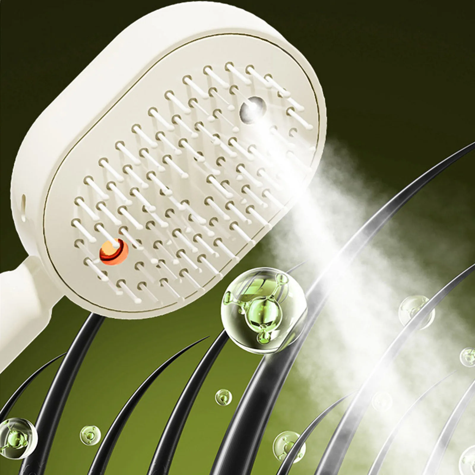 Electric Steam Brush with Water Spray Wet Electrics Hairbrush USB-C Charging for Detangling Smoothing Styling & Frizz Control S