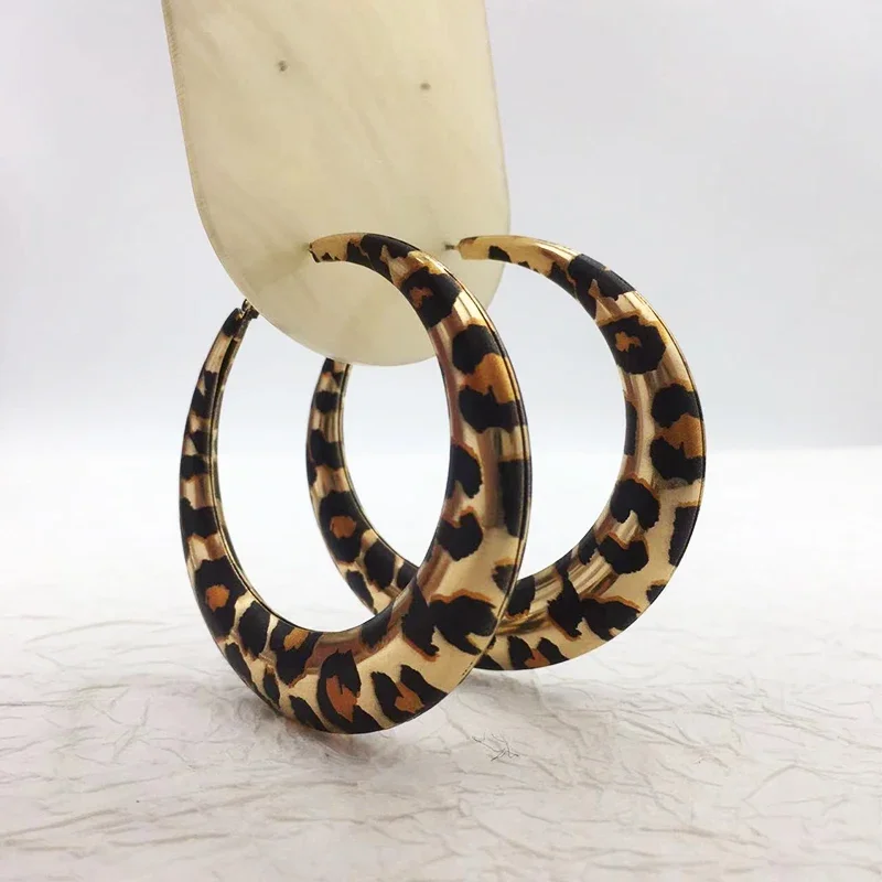 Europe and America Leopard Print Exaggerated Style  Designer Earrings  Womens Jewelry New Arrival Fashion Jewelry