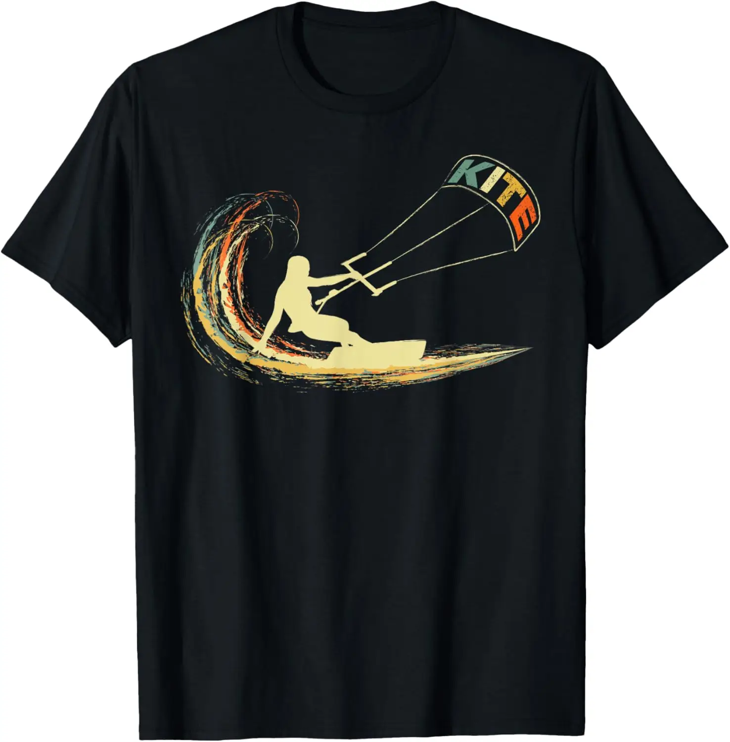Винтажная праздничная футболка в стиле ретро Kiteeboarding Kitesurfing Surf