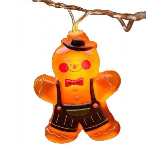 

Рождественские принадлежности, пряничный снеговик, украшение для рождественской елки, батарейный отсек, USB-атмосфера, праздничная атмосфера, артефакт