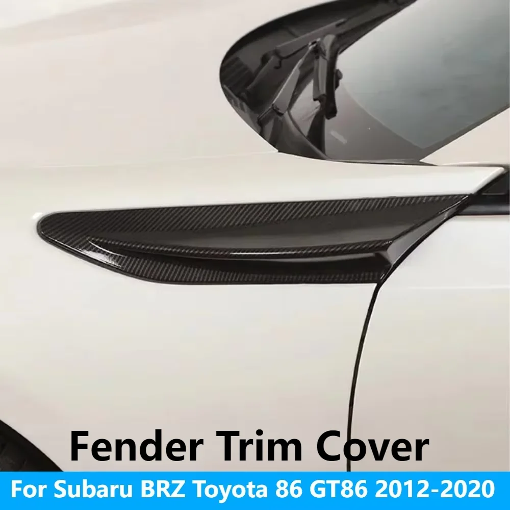 Car Upgrade For Subaru BRZ Toyota 86 GT86 2012-2020 ABS Car Side Air Vent Fender Fin Trim Cover Carbon Fiber Body Kit Sticker