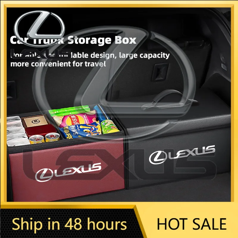 

2026 Hot Interior Stickers Car Trunk Leather Storage Box Auto Interior Organizer Accessories For Lexus F-SPORT ES RX NX LS UX LM