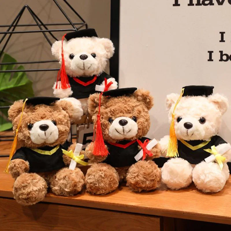 

Soft Plush Graduation Bear Toy with Cap and Diploma Cute Stuffed Animal for Graduation Party Souvenir Keepsake Gift Personality