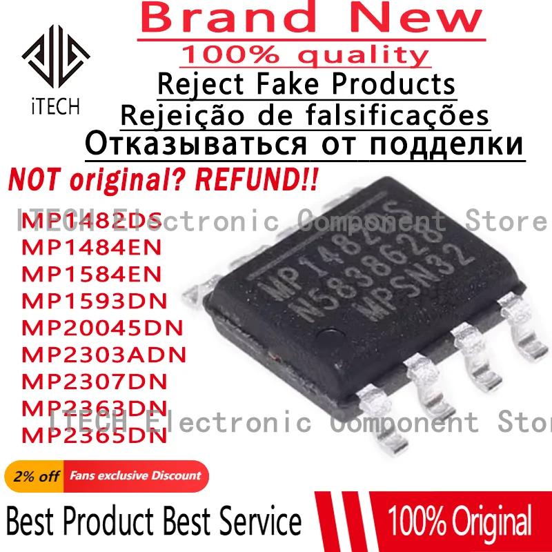 10pcs/lot Original MP1482DS MP1484EN MP1584EN MP1593DN MP20045DN MP2303ADN MP2307DN MP2363DN MP2365DN SOP-8 Buck Converter New