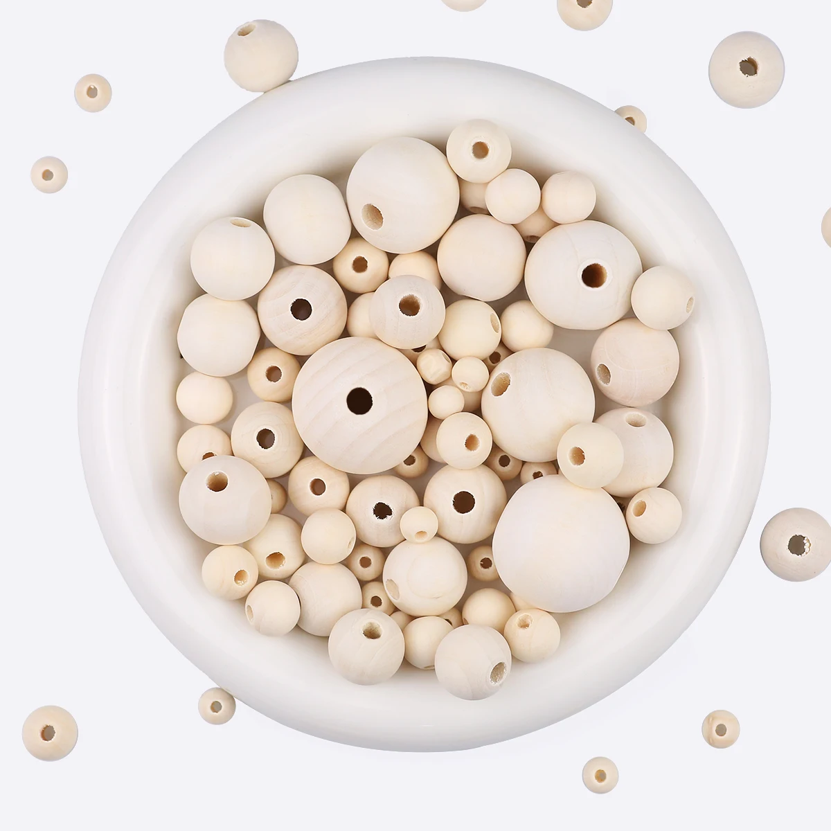 BTFBES 12 14 16 18mm Round Natural Wooden Bead Ecofriendly wood Ball Loose Spacer Beads For DIY Bracelet Jewelry Necklace Making