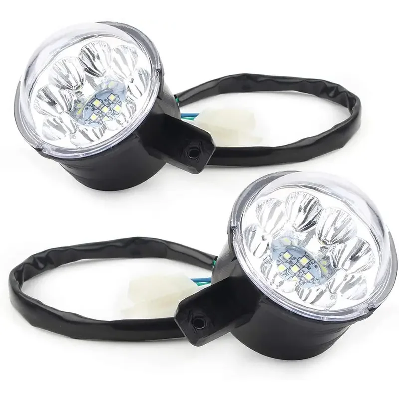 

2PCS Front Headlight Head Lamp Universal LED For 110CC 125CC ATV Quad TaoTao Coolster TA110D ATA110D1 ATA125D ATA135D ATA125 HW