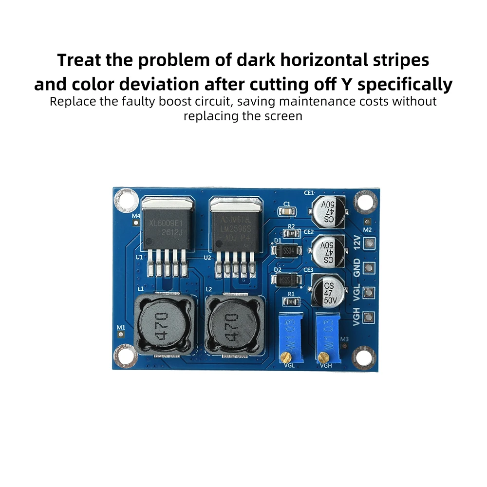 DC Logic Board Y‑break Repair Module DC Small Board 12V Universal with VGH VGL Dual Voltage Adjustable for LCD Screen Repair Fix