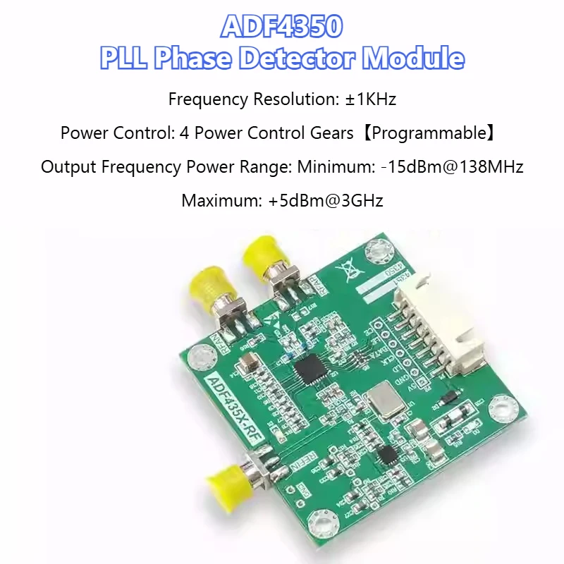 ADF4350 Phase Locked Loop Phase Detector 138MHz - 4.4GHz Frequency Generator Low Phase Noise RF Sweep Source KDT4351-001-PLL