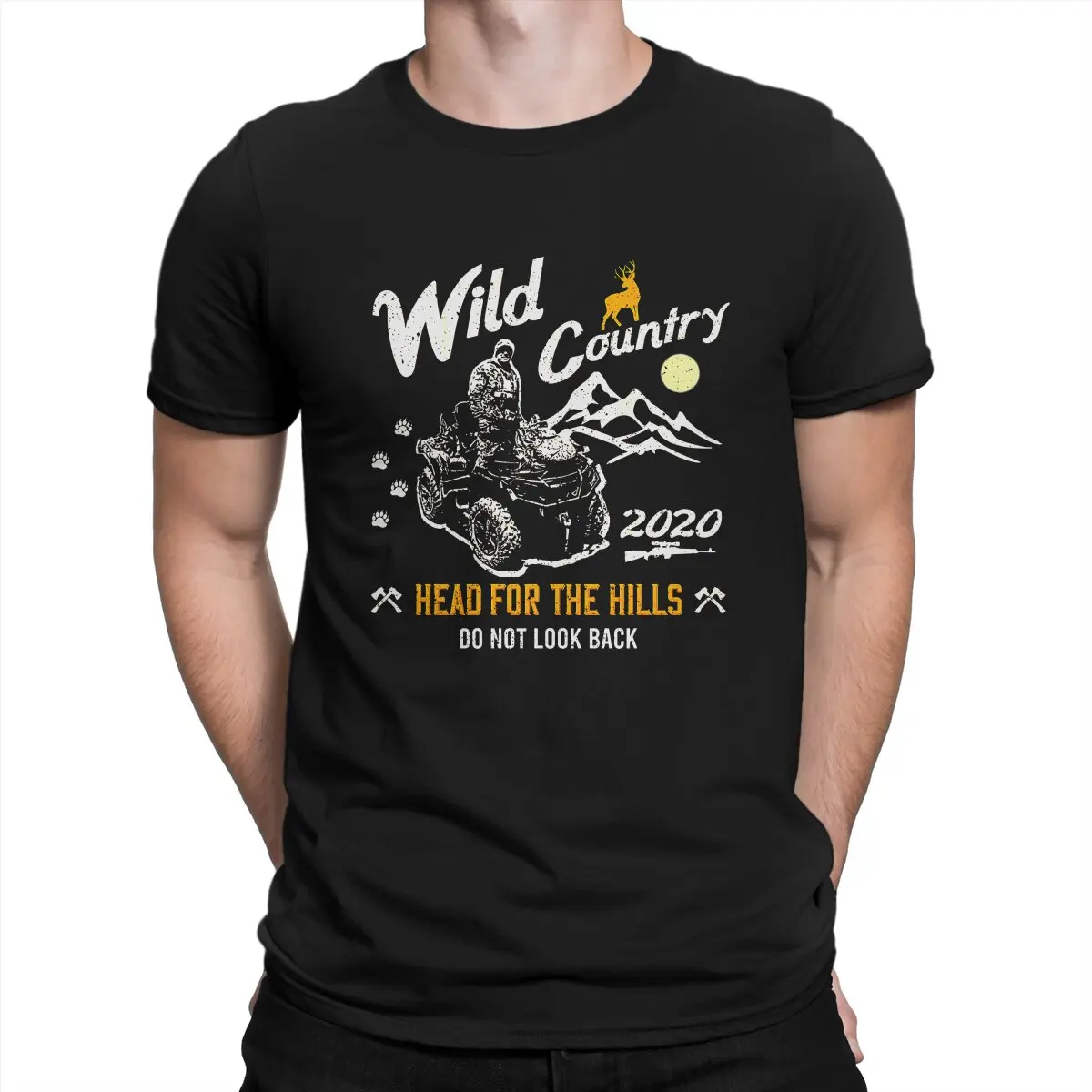 Wild Country-HEAD FOR THE HILLS Men TShirt Outdoor Exercise Crewneck Short Sleeve Fabric T Shirt