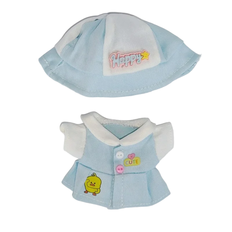 

15/17cm Clothes for Labubu Outfit Plush Doll Clothes Macaron Cute Clothing DIY Kid Gift Clothes Hair Accessories V1 V2 Clothes