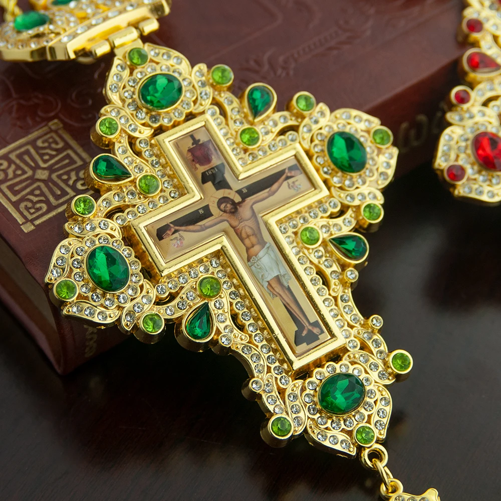 HTISOK Orthodoxer Anhänger Kreuz Zinklegierung Kruzifix Christliches Kreuz Erstkommunion christliches Kreuz Anhänger Kreuz – Detail 4