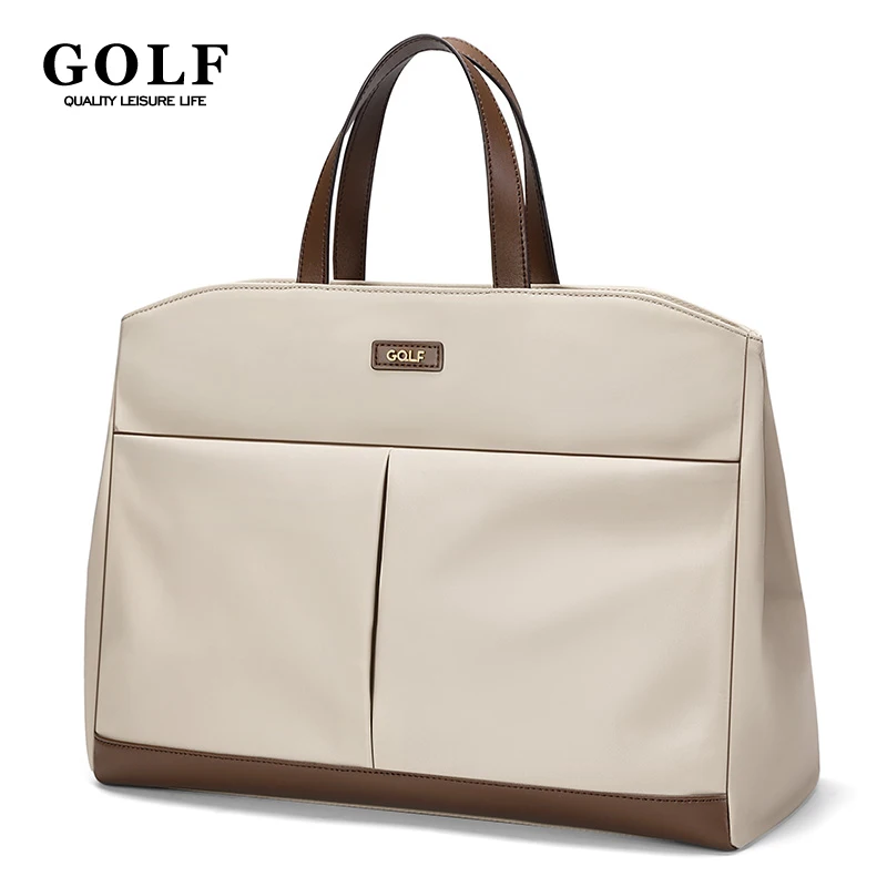 

GOLF Women Fashion Tote Bags with Zipper Aesthetic Briefcase Bag Lightweight Shoulder 14 Inch Laptop Handbag Business Commuter