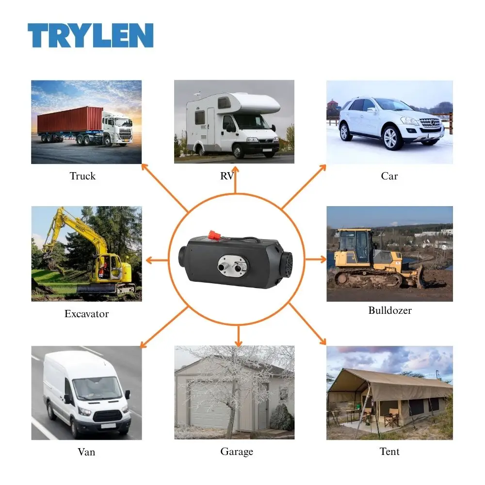 سخان الديزل بالطلب بالجملة، مخصص 2KW-5KW 12V / 24V OEM سخان التوقف لمركبات الأسطول #5