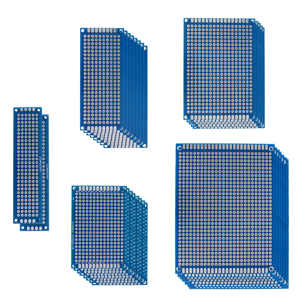 5-40PCS Double Sided PCB Board Breadboard 2x8 3x7 4x6 5x7 7x9cm Universal PCB Experiment Blue Prototype Circuit Boards