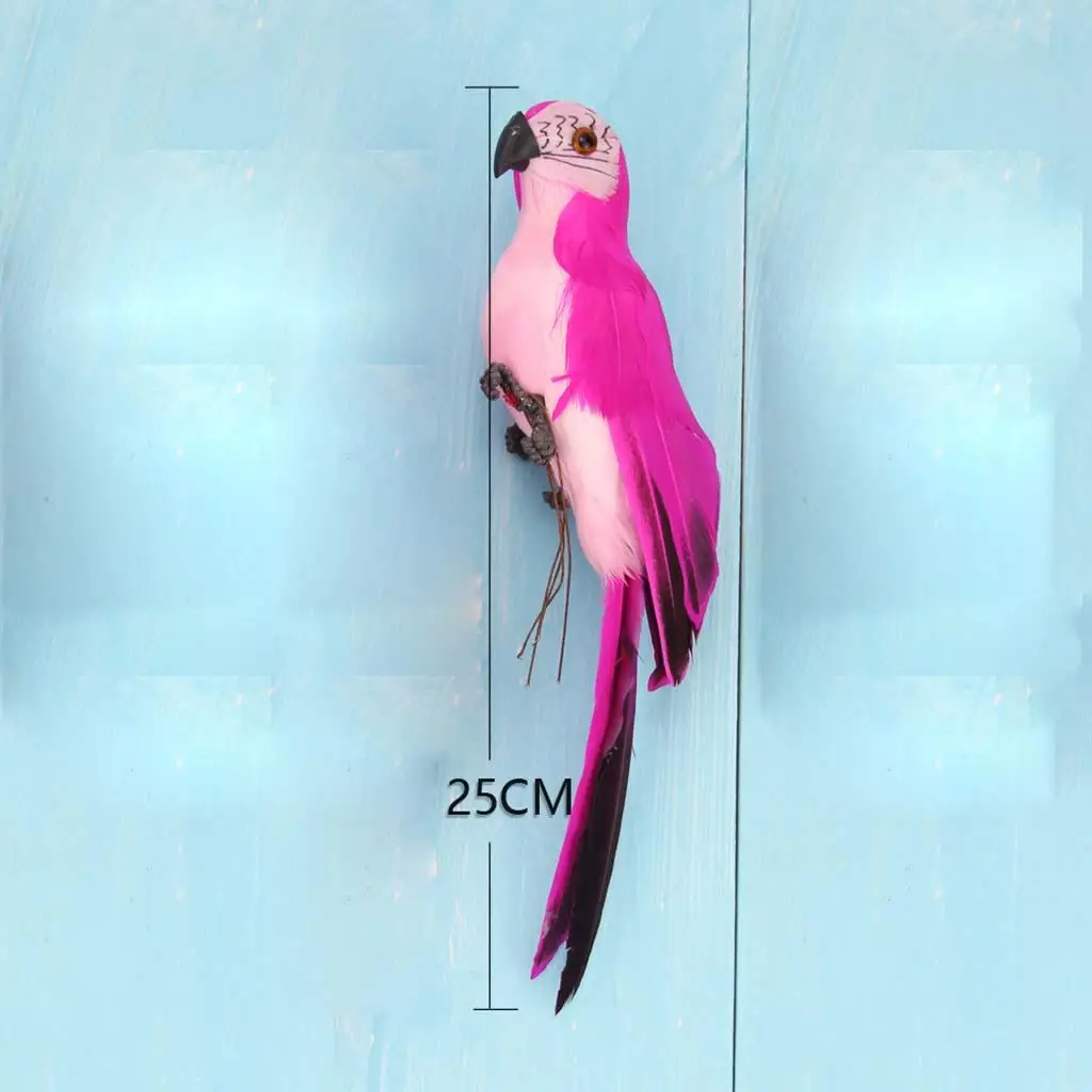 Simulation Parrot Statue Photography Props Art Craft Fake Feathered Birds Statue