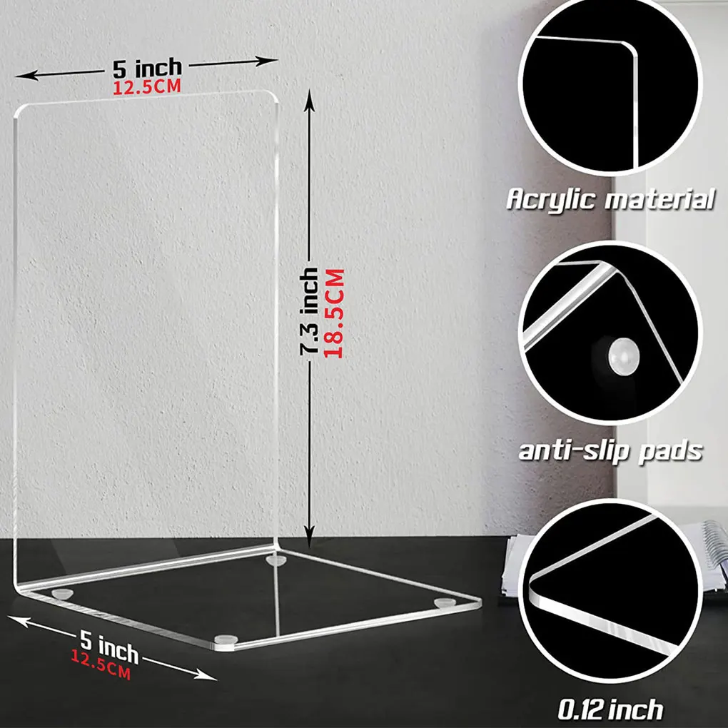 2pcs/set Acrylic Bookends Sturdy Structure For Desktop Organization SAVE SPACE Anti-skid Office Accessories For Desk