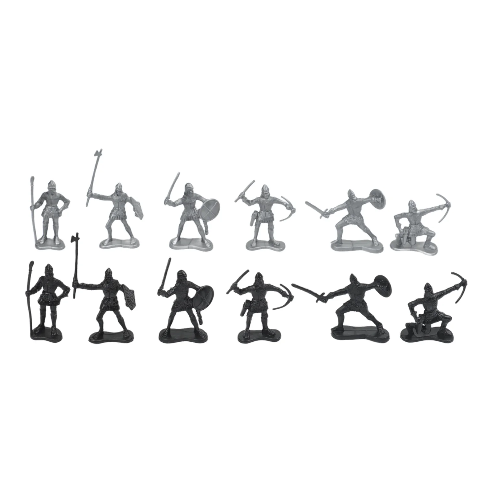 28PCS Medieval Warriors Horses and Cavalry Figures Toy Set for Developing Observation Skills and Historical Understanding