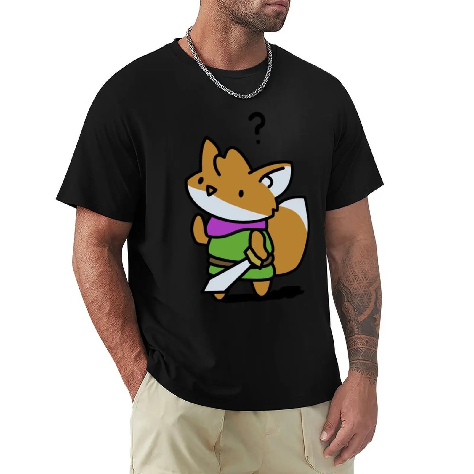 

Tunic Fox Pondering T-Shirt topping funny shirt cotton Man t-shirt tshirts personalised mens funny t shirts