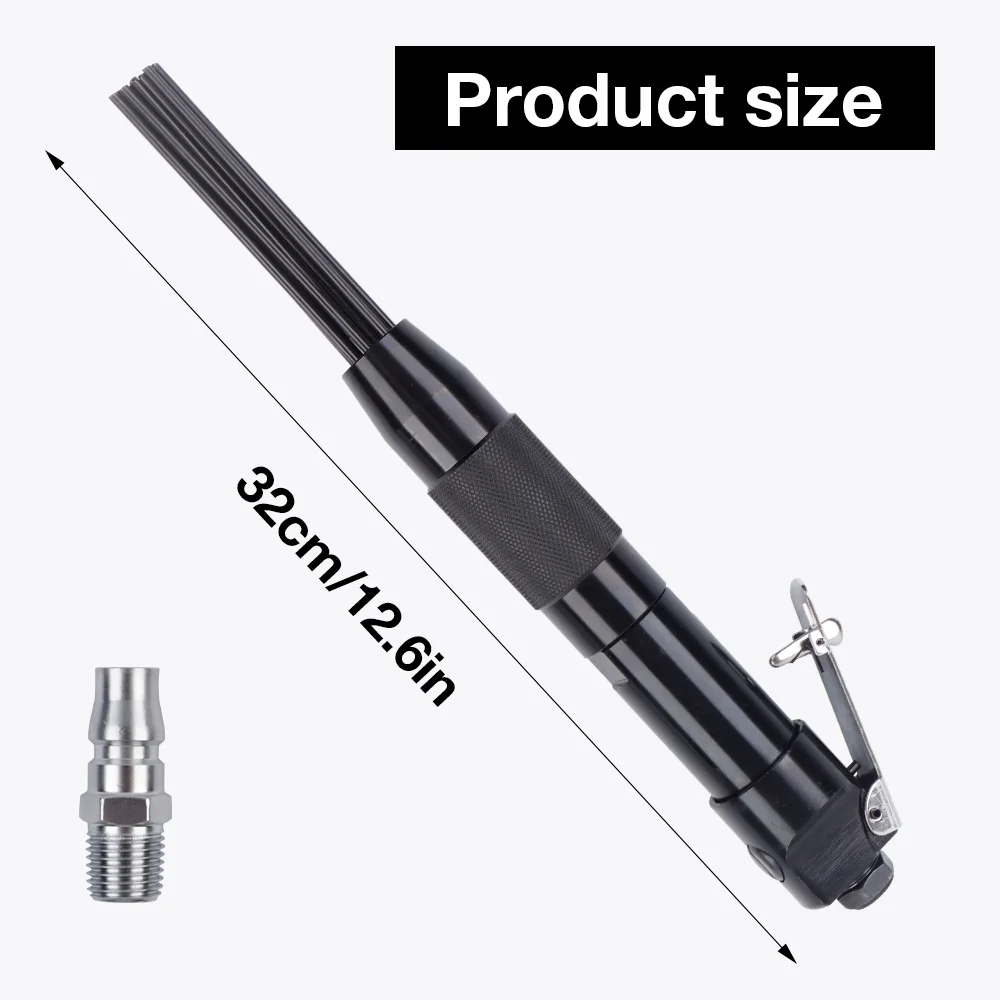 Pneumatic Rust Remover Gun 12-Pin Alloy Rust Removal Needle Powerful Impact, Efficient For Rusted Surfaces And Weld Slag Removal