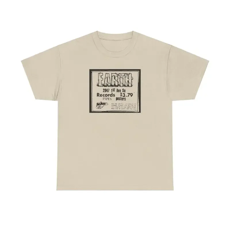 Retro Vintage Record Store T Shirt Earth Records Pipes NWT S 5XL