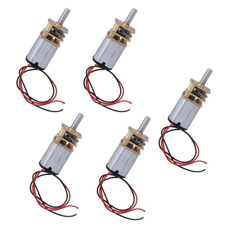 LETAOSK 5Pcs Mini DC 3V-6V Slow Speed Full Metal N20 Gear Motors Gearboxes Reducers Fit for Home Appliance Robot RC Cars