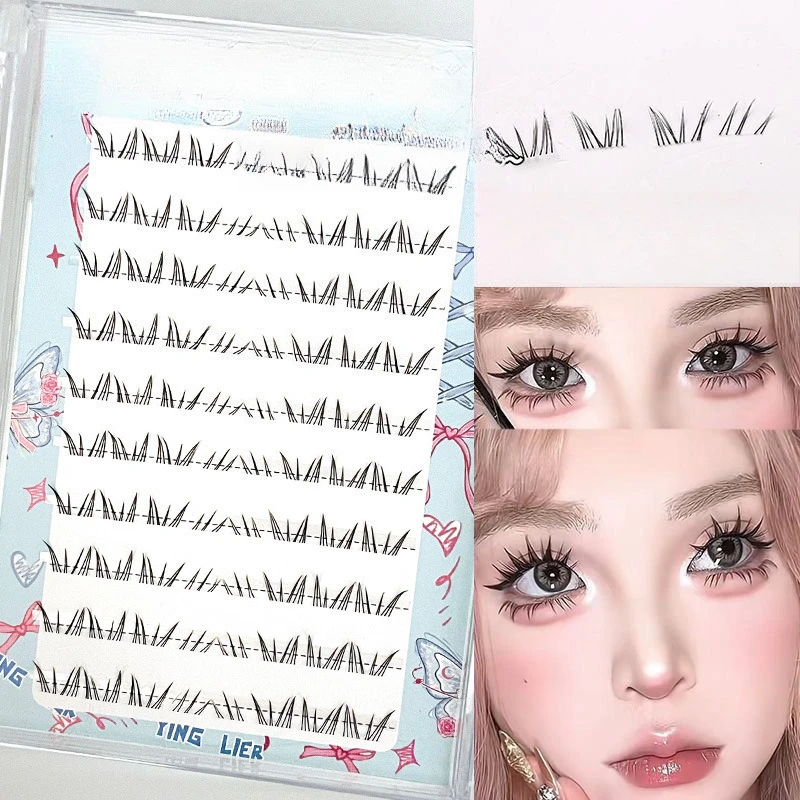 

10 Rows Polaris Lower Eyelashes Single Cluster Natural Segmented False Eyelash Lazy Photogenic Comics Thick Mother's Lashes