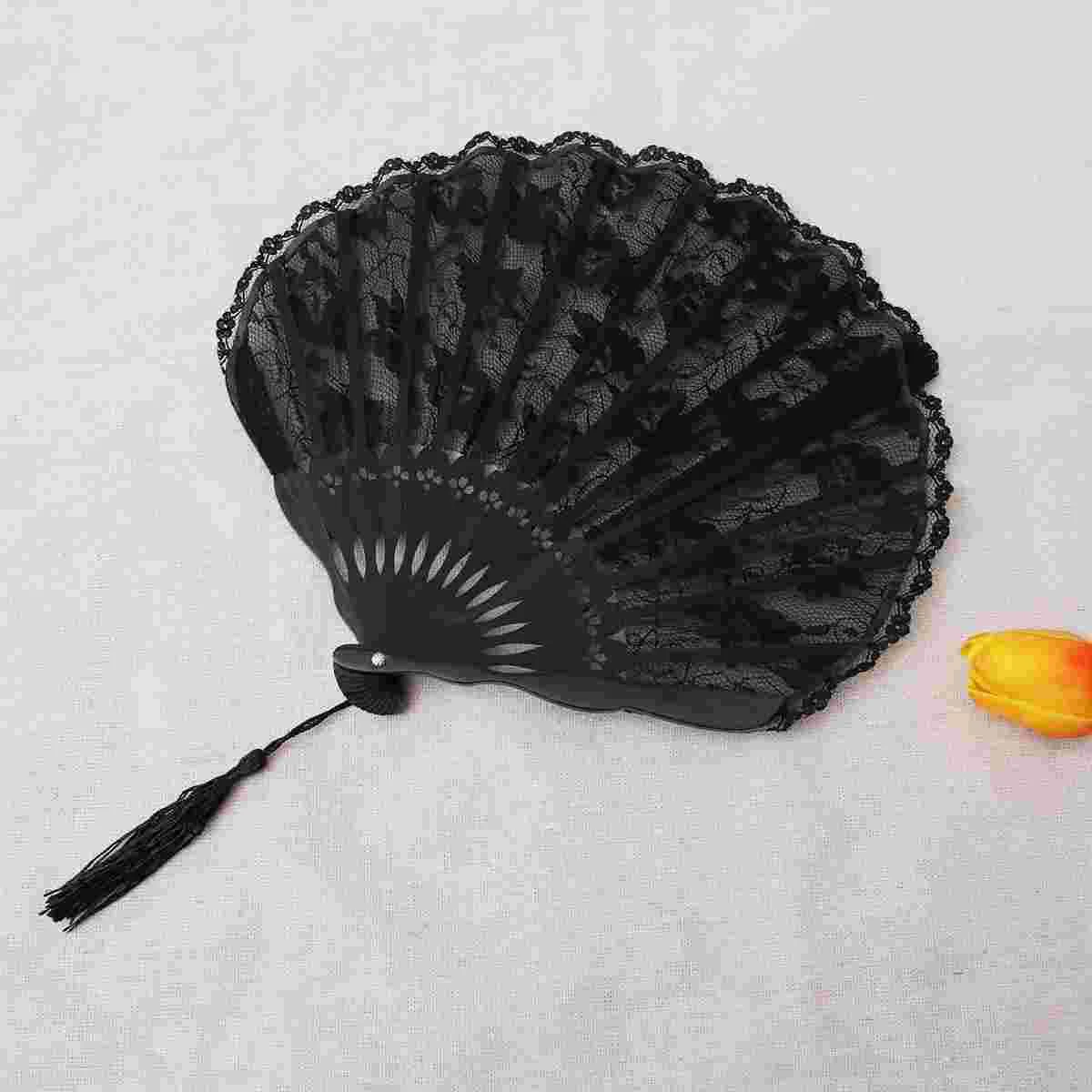 

Women Folding Wedding Hand Fan Vintage Retro Flower Lace Handheld Folding Hand Fan Handheld Fans Folding Fans Fans with Tassel