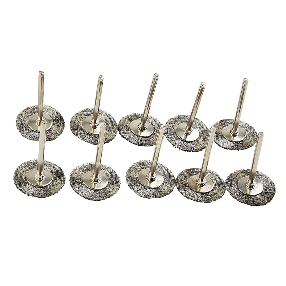 Set Bürsten Ersatz Draht rad Werkzeug reiniger Politur Rotations schleifer Zubehör 10 Stück 22mm neue Qualität nützlich
